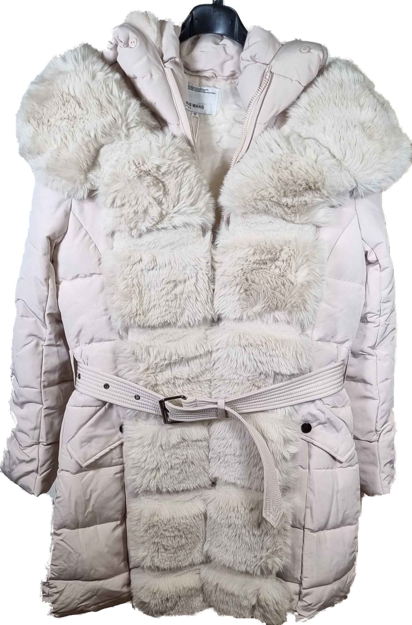 Steppjacke mit Kunstfellkragen